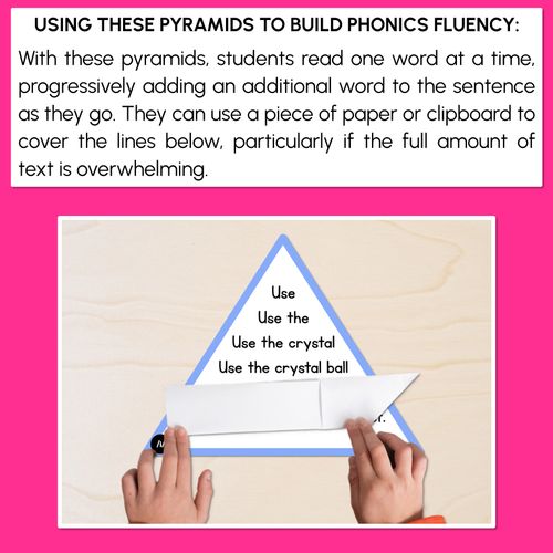 Resource preview 3 for SHORT VOWEL PHONEME I WORDS - Decodable Sentence Pyramids - Phonics Fluency