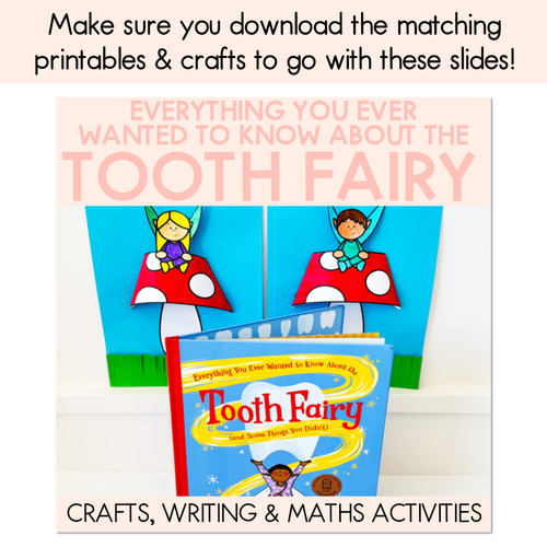 Resource preview 5 for Everything You Ever Wanted To Know About The Tooth Fairy Writing, Maths & Design Prompt Editable Slides - Book Week 2025