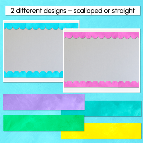 Resource preview 3 for Bulletin Borders - Rainbow Watercolour - The Kutopia Collection