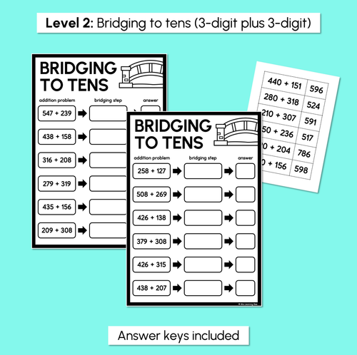 Resource preview 4 for Bridging to 10s - Cut & Paste Addition Activity
