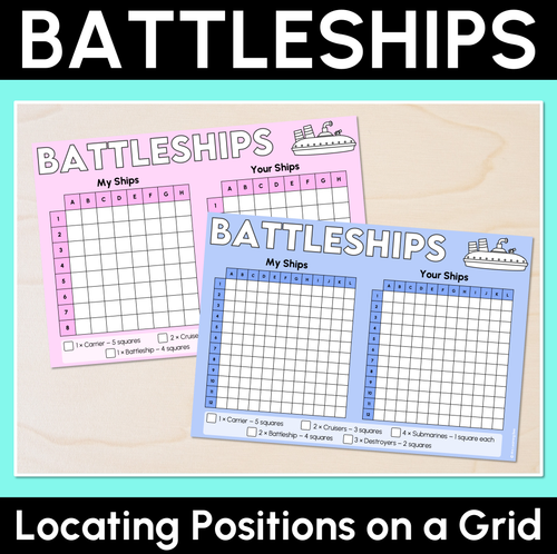 Resource preview 1 for Battleships – Locating Positions on a Grid Game