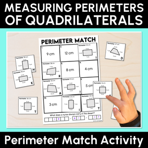Measuring Perimeters of Quadrilaterals - Perimeter Match Activity