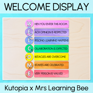 WELCOME ACROSTIC DOOR DISPLAY - The Kutopia Collection