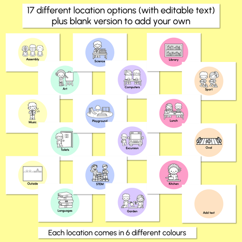 Resource preview 3 for Where Are We? Classroom Display - Rainbow Classroom Decor
