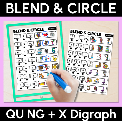 Resource preview 3 for Blend & Circle - Consonant Digraphs Blending Mats Bundle