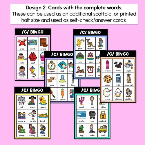 Resource preview 3 for C SOUND BINGO - Ways to spell the /c/ phoneme