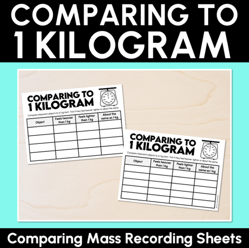 Resource preview 4 for Mass: Compare Objects using Kilograms - Grade 3 & 4 Unit of Work