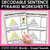 1 for Decodable Sentence Pyramid Worksheets - CVCC CCVC Words Sorted by Vowel Sound