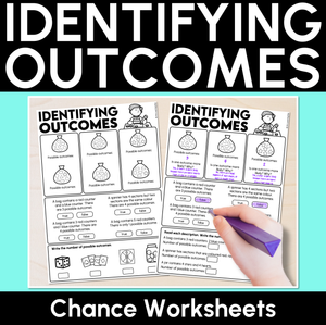 Identifying Outcomes - Chance Worksheets