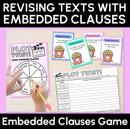 Resource preview 1 for Revising Texts with Embedded Clauses Game