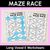 1 for Long Vowel E Words Maze Race - Long Vowel E Words Worksheets