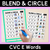8 for Blend & Circle - CVC CVCC CCVC Words Blending Mats Bundle