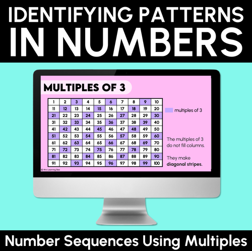 Resource preview 1 for Identifying Patterns in Numbers - Number Sequences Using Multiples Teaching Slides