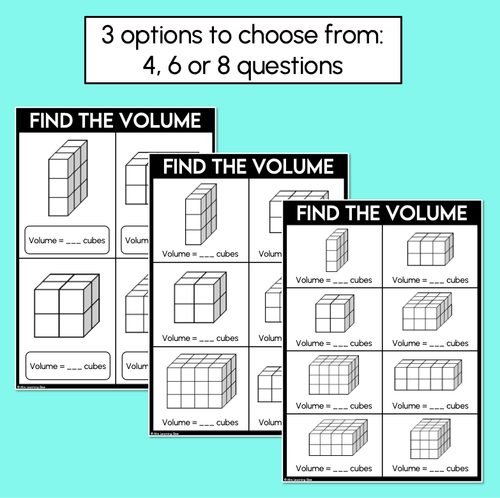 Resource preview 2 for Find the Volume – Rectangular Prisms