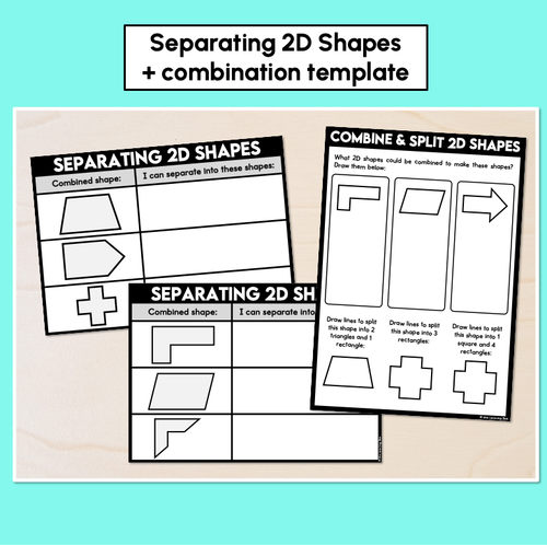 Resource preview 3 for Combine & Separate 2D Shape Printables