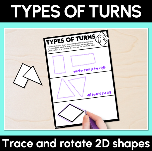 Resource preview 1 for Types of Turns - Trace and Rotate 2D Shapes