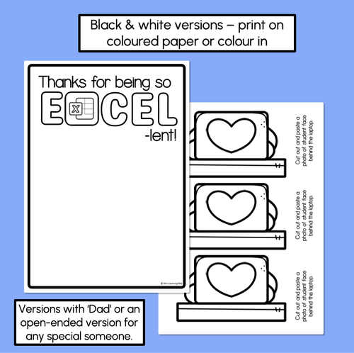 Resource preview 3 for EXCEL-lent Dad (or Mum) - Pun Craft for Mother's Day or Father's Day