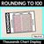 1 for Rounding to Nearest Hundred  - Thousands Chart Display & Desk Companion (Neutral)