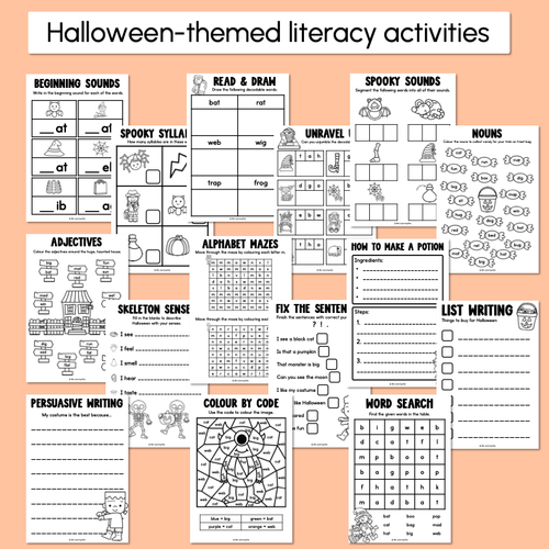 Resource preview 2 for Halloween Themed Literacy & Mathematics Activities - Level 1