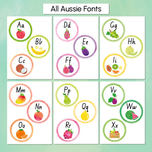 Resource preview 3 for Alphabet Toppers - The Tutti Frutti Collection - Colourful Classroom Decor
