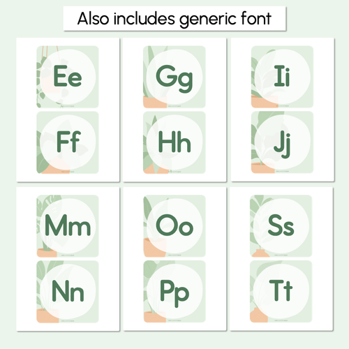Resource preview 3 for Alphabet Toppers - The Greenhouse Collection - Natural Classroom Decor