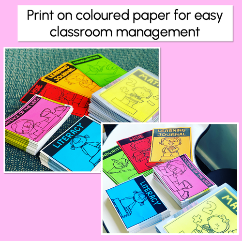 Resource preview 3 for Editable Book Covers - PORTRAIT - Back to School Classroom Organisation