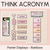 1 for THINK Acronym Posters - Neutral Classroom Decor