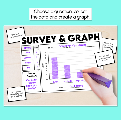 Resource preview 2 for Survey & Graph - Collecting & Organising Data Template