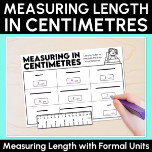 Measuring Length in Centimetres Worksheet