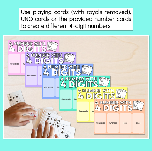 Resource preview 2 for Build A Number - 4-Digit Number Mats