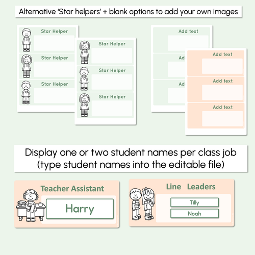 Resource preview 3 for Editable Class Jobs Display - The Greenhouse Collection - Natural Classroom Decor
