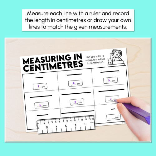 Resource preview 2 for Measuring Length in Centimetres Worksheet