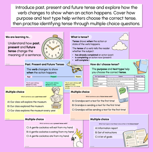 Resource preview 2 for Past, Present & Future Tense Explicit Teaching Slides