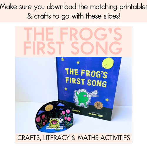 Resource preview 6 for Frog's First Song Editable Slides - Differentiated Writing, Maths and Design Prompts - Book Week 2026