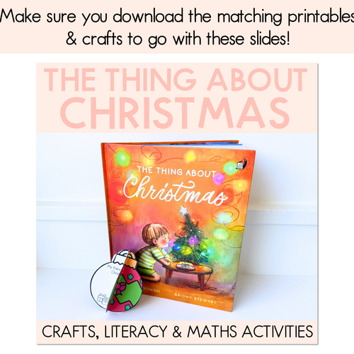 Resource preview 6 for The Thing About Christmas Editable Slides - Differentiated Writing, Maths and Design Prompts - Book Week 2026