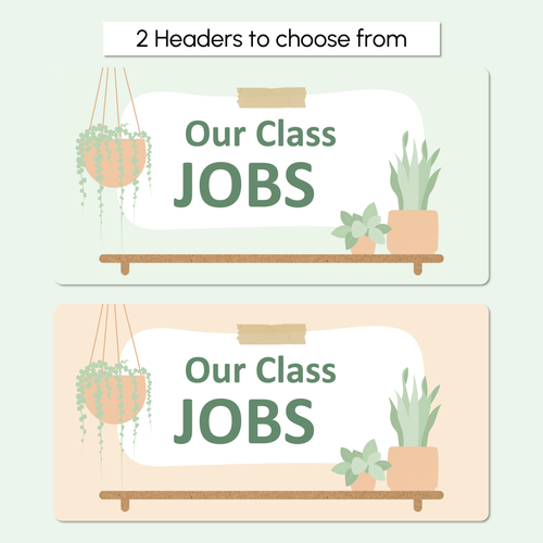 Resource preview 4 for Editable Class Jobs Display - The Greenhouse Collection - Natural Classroom Decor