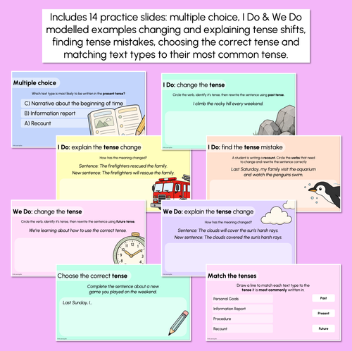 Resource preview 3 for Past, Present & Future Tense Explicit Teaching Slides