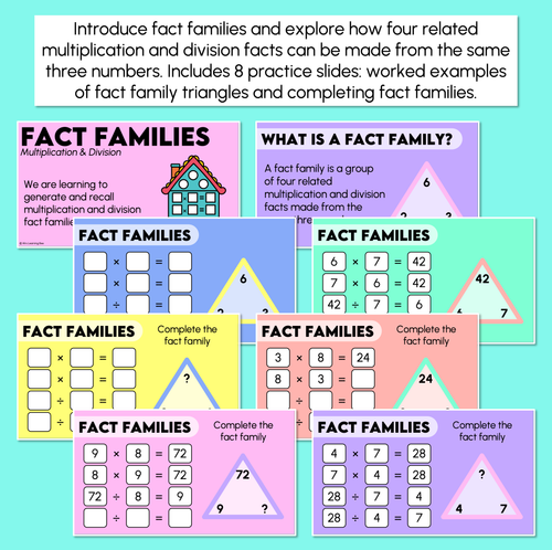 Resource preview 2 for Fact Families - Multiplication & Division Teaching Slides