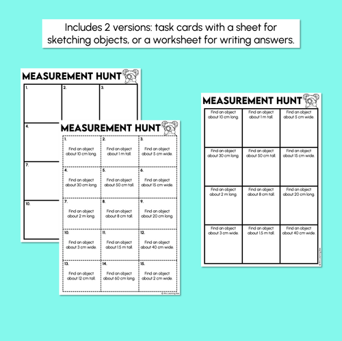 Resource preview 3 for Measuring Length - Measurement Hunt Activity