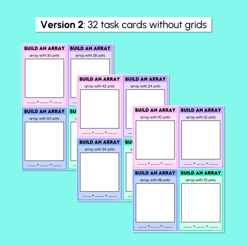 Resource preview 4 for Build an Array - Multiplication Task Cards