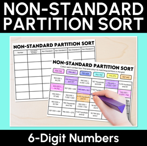 Non-standard Partition Sort - 6-Digit Numbers Matching Activity