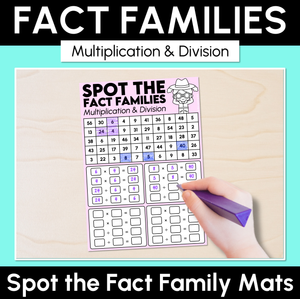 Spot the Fact Families - Multiplication and Division Mats