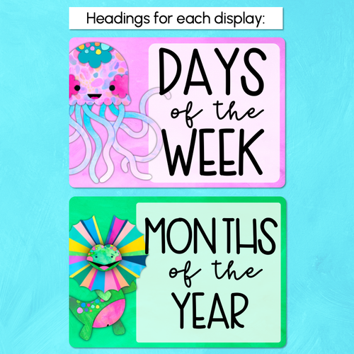 Resource preview 3 for Days of the Week & Months of the Year Display - Rainbow Watercolour - The Kutopia Collection 