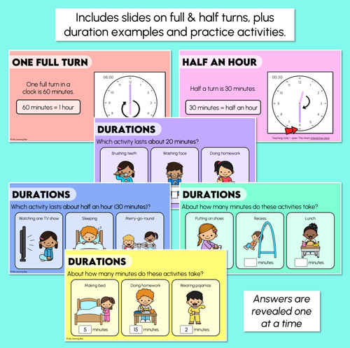 Resource preview 3 for Understanding Minutes & Duration - Digital Slides