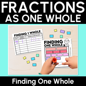 Finding One Whole - Fractions as One Whole Activity