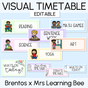 Editable Visual Timetable - The Brentos Collection