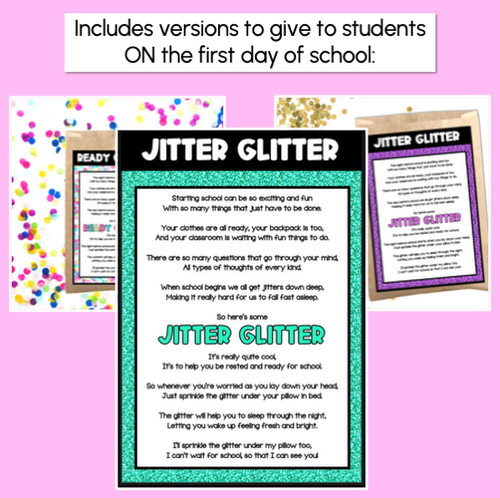 Resource preview 3 for JITTER GLITTER or READY CONFETTI - Back to School Templates