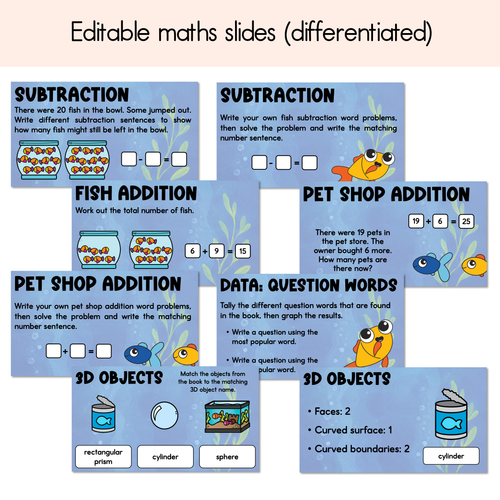 Resource preview 3 for Derek Editable Slides - Differentiated Writing, Maths and Design Prompts - Book Week 2026