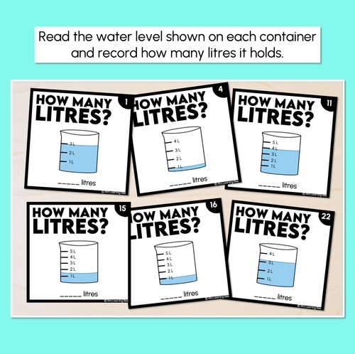 Resource preview 2 for Capacity in Litres Task Cards