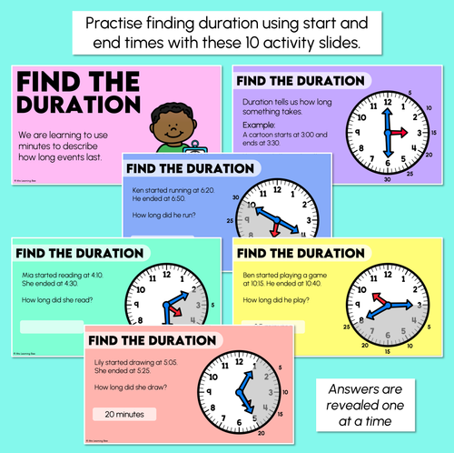 Resource preview 2 for Find the Duration - Activity Slides